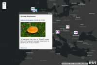 View Flickr data as graphics on a map sample in sandbox