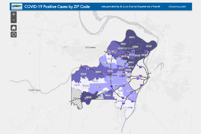COVID-19 Cases by ZIP Code in STL County
