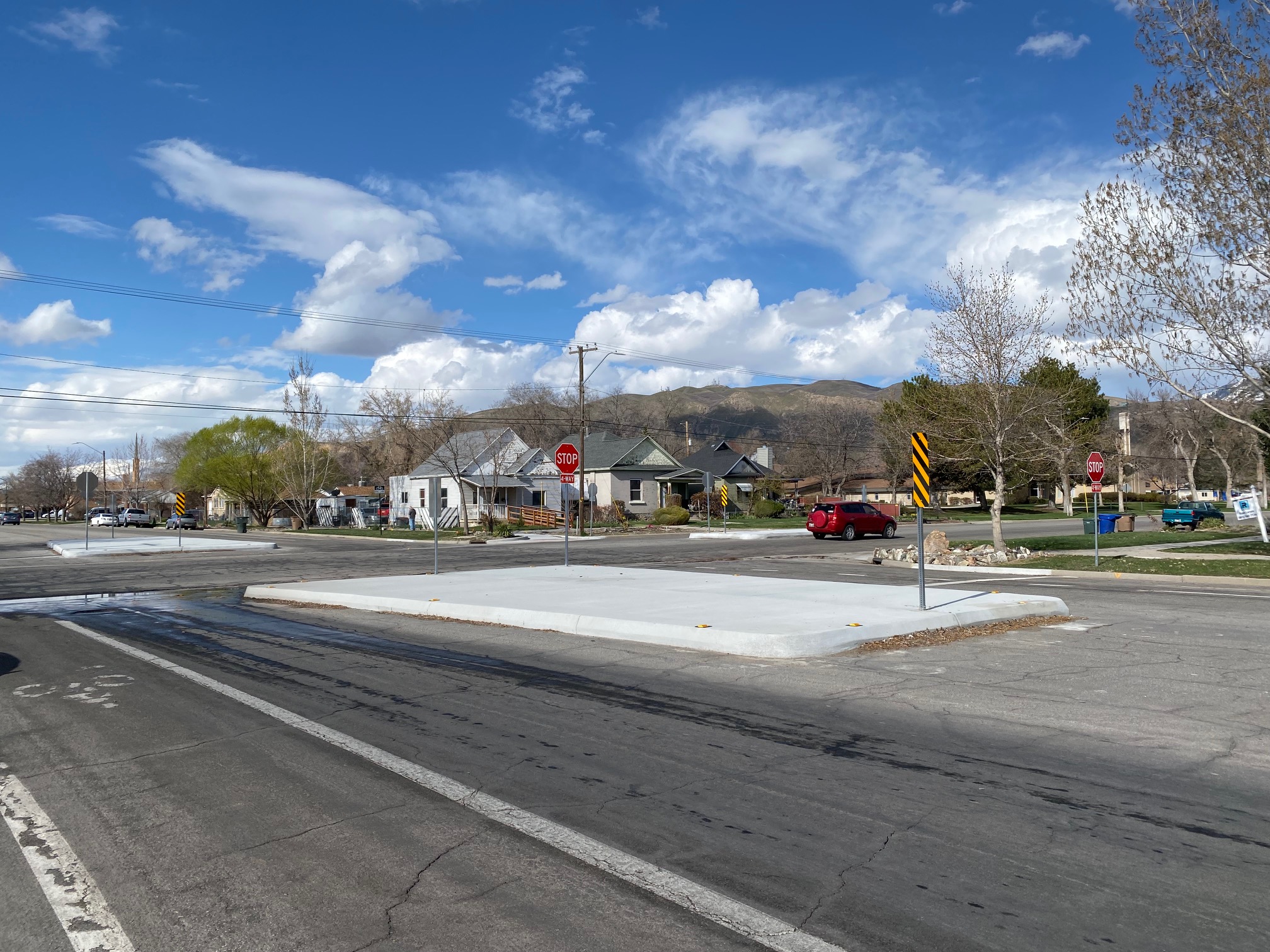 traffic island