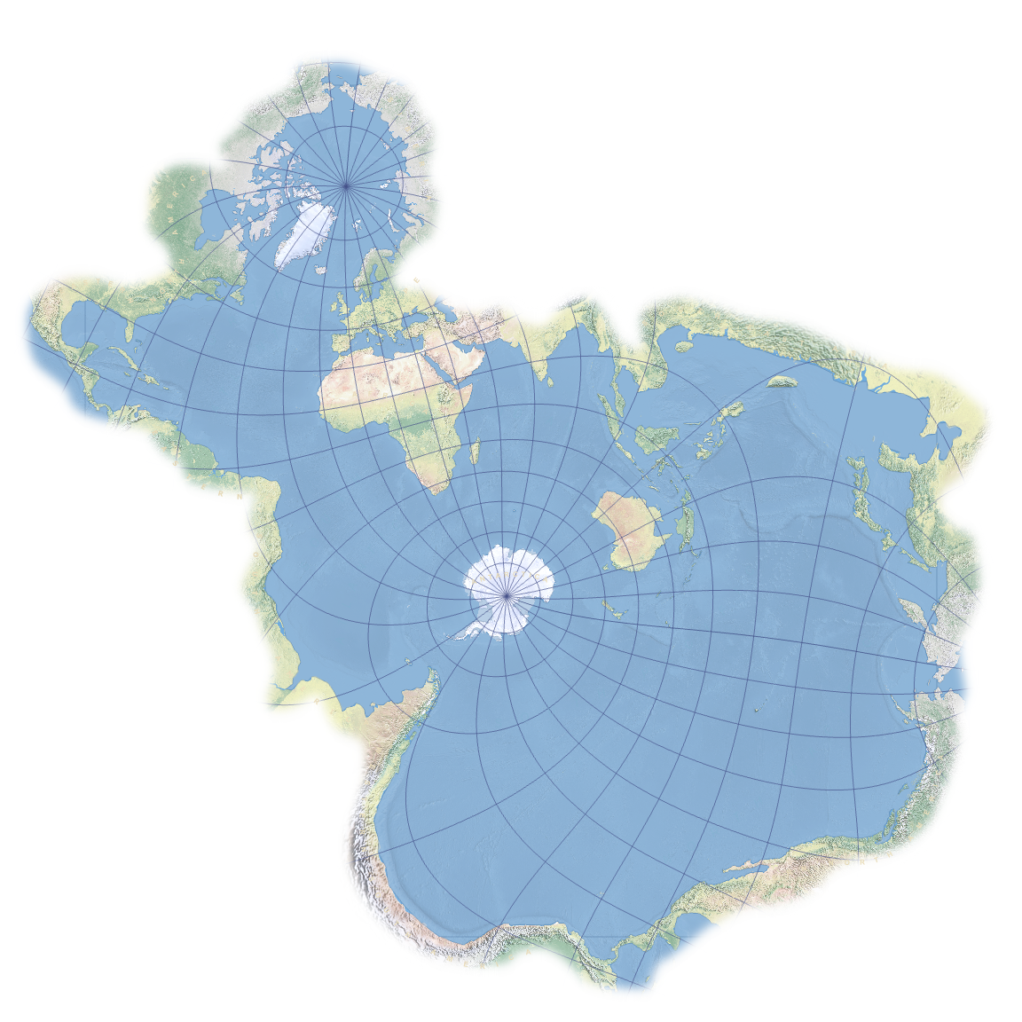 Ocean In The World Map The Spilhaus World Ocean Map in a Square