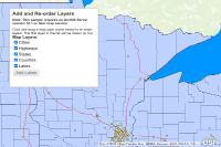 View Reorder layers in map service sample in sandbox