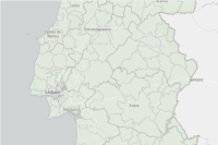 Administrative map of the five regions portugal Vector Image